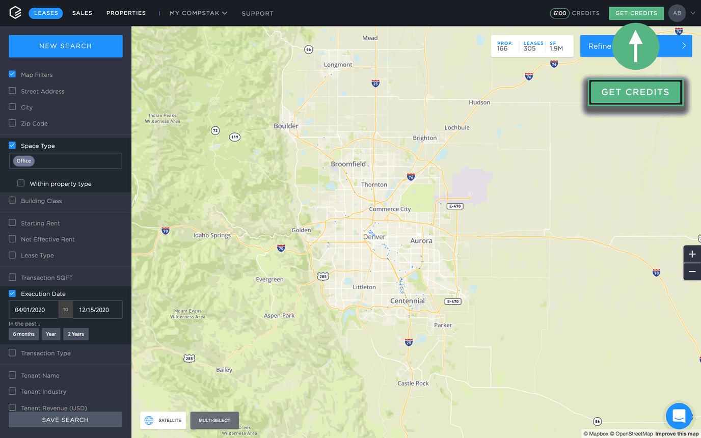 Compstak Maps How to submit comps to earn credits